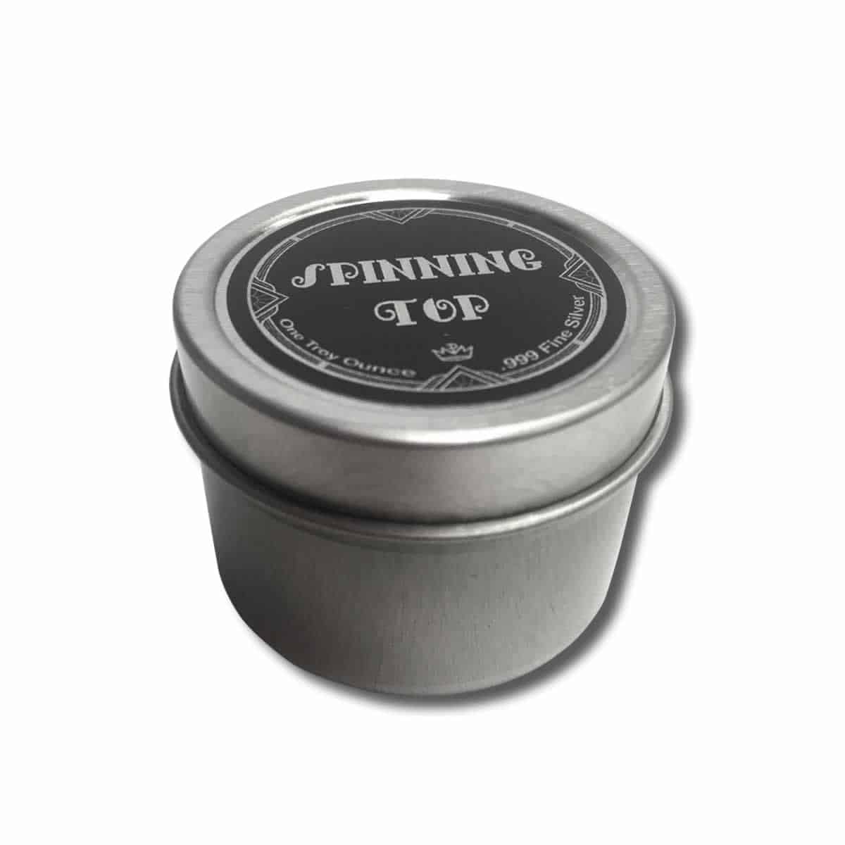 Silver Spinning Top Toy 1 oz E152337