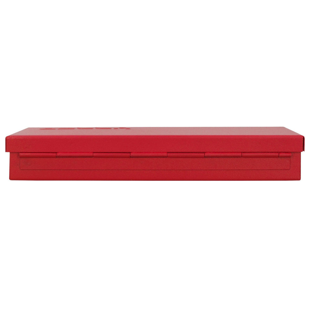 Metal Tool Box 9.6" x 5" x 1.4" 24 Gauge Red B6115