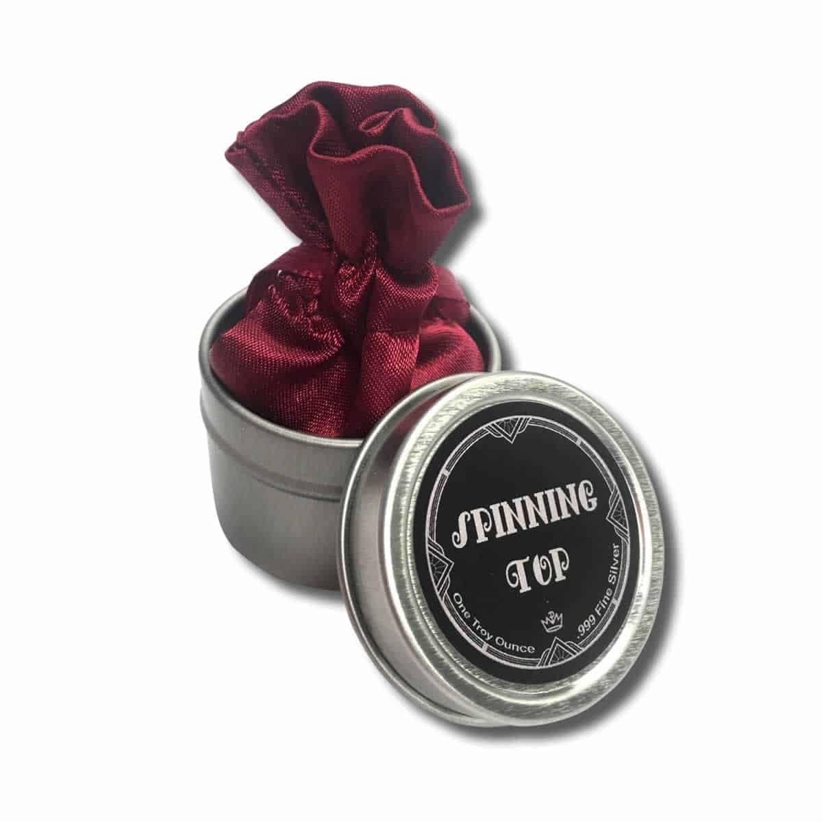 Silver Spinning Top Toy 1 oz E152337