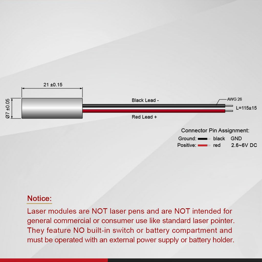 650nm Class 2 Laser Module F728364