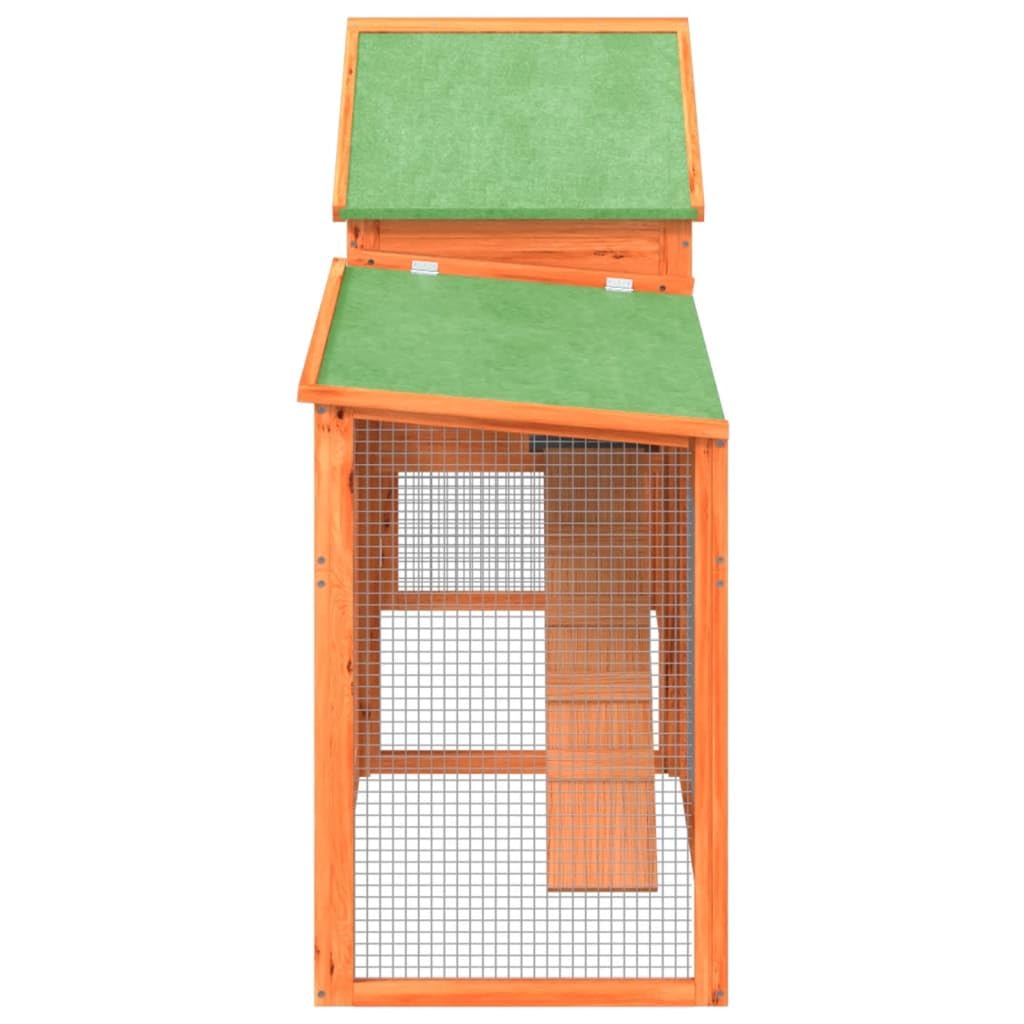 2-Tier Wooden Rabbit Hutch Small Animal Cage J994