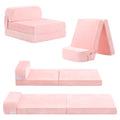 Pink Folding Sofa Bed with Removable Cover H12336