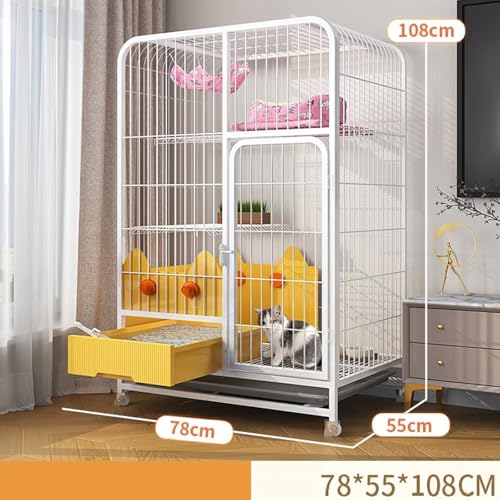 Heavy Duty Cat Cage Playpen Metal Cattery with Brake Casters U237