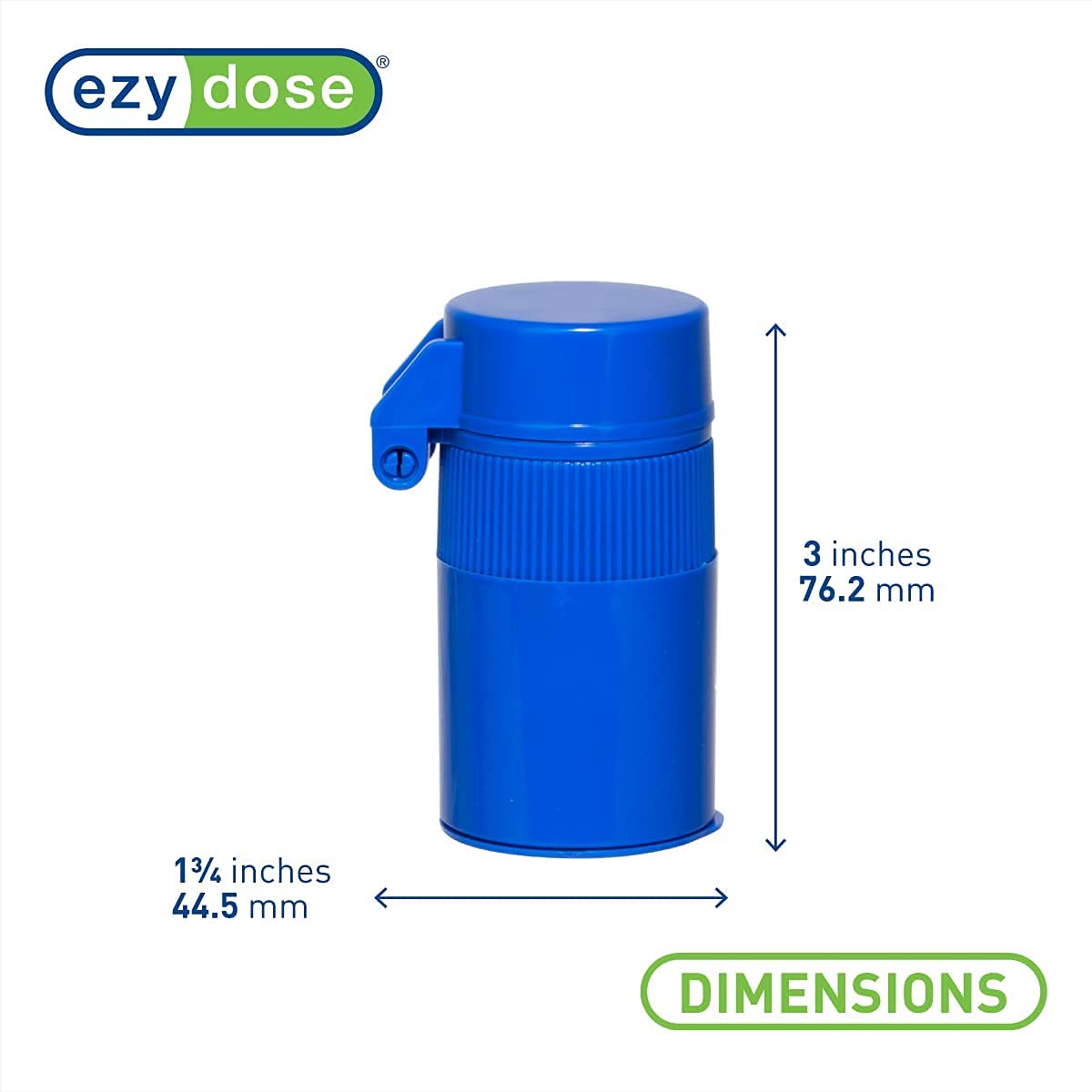 3 Compartment Pill Crusher, Cutter & Grinder with Drinking Cup, Blue W538