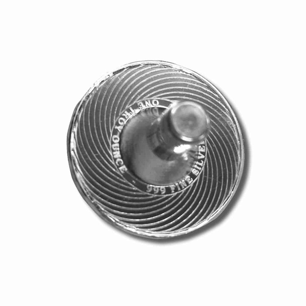 Silver Spinning Top Toy 1 oz E152337
