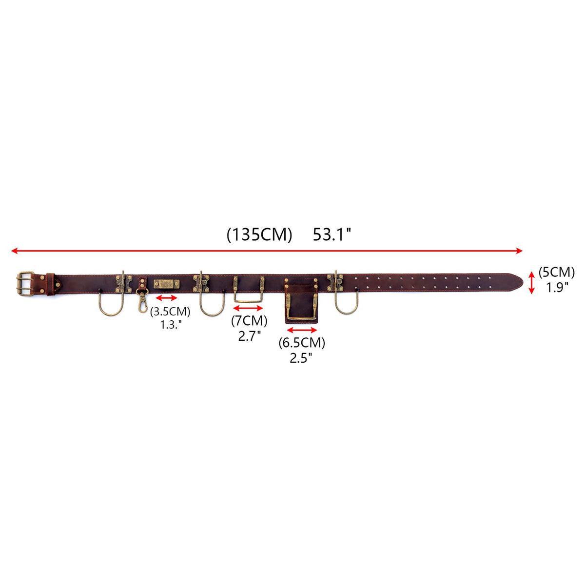 Adjustable Tool Belt with 2 Tool Pocket A23619