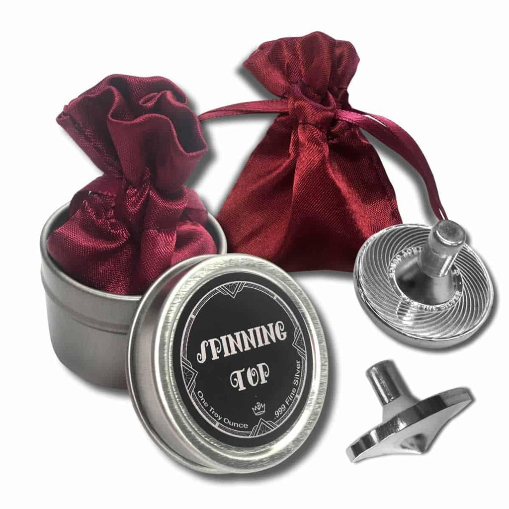 Silver Spinning Top Toy 1 oz E152337