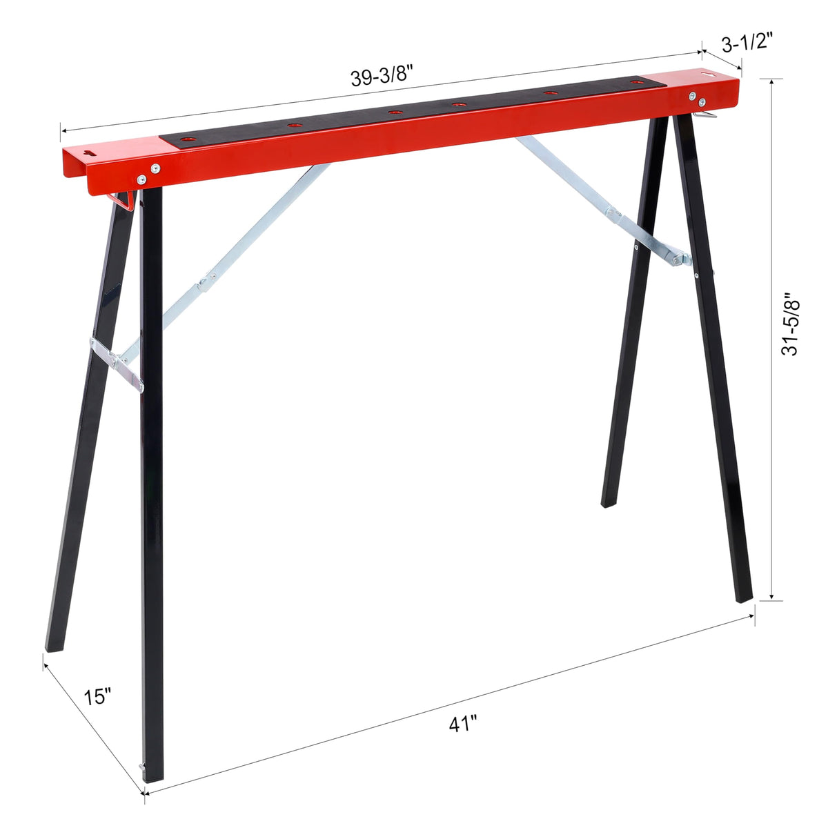 2 Pack Folding Heavy Duty Metal Sawhorse 550 Lb Capacity H657