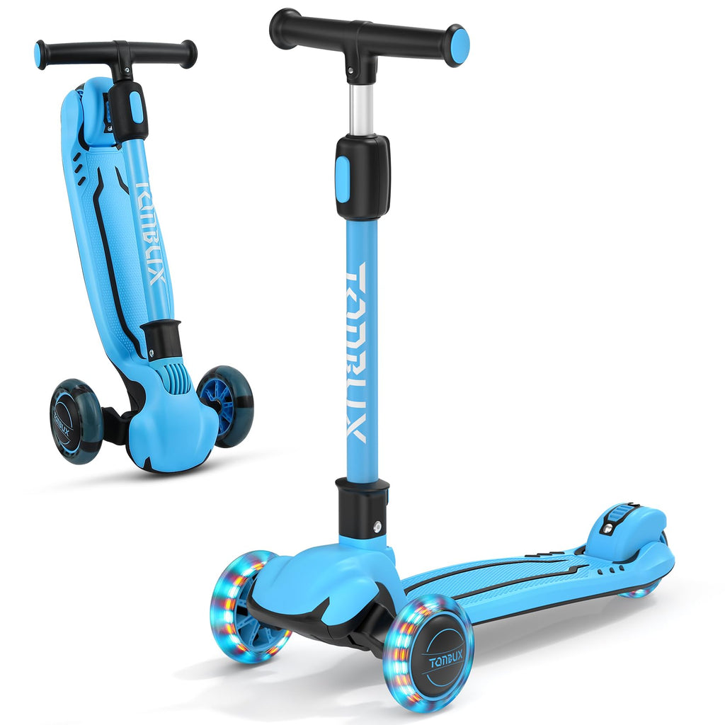 Light Up 3 Wheel Folding Kids Scooter with Adjustable Height Z66745