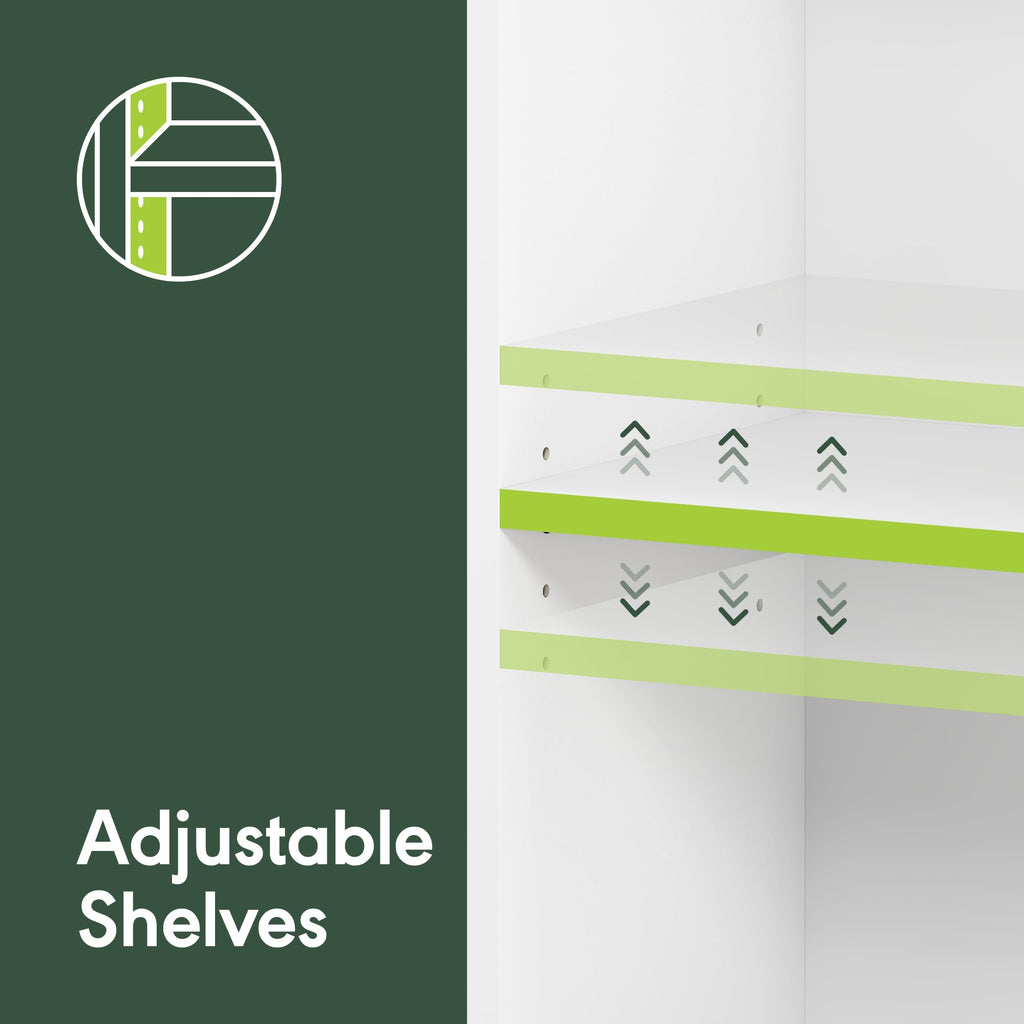 8-Tier Espresso Media Shelf with Adjustable Shelves G982371