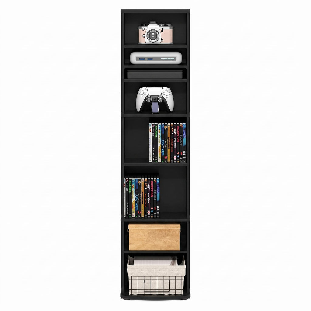 8-Tier Espresso Media Shelf with Adjustable Shelves G982371