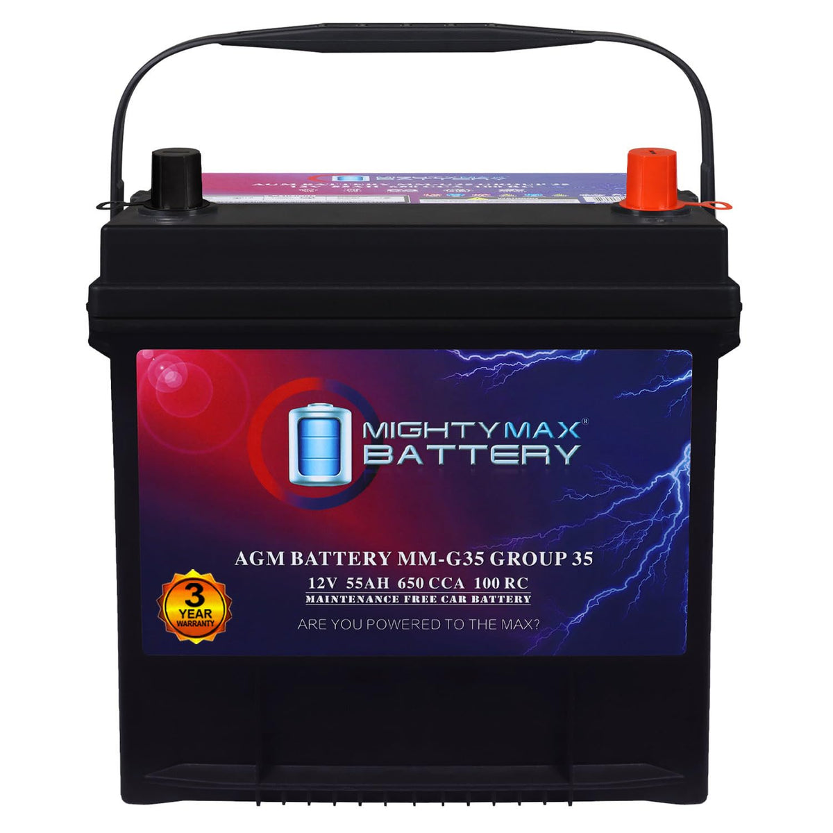 12V 55Ah AGM Replacement Battery H825207