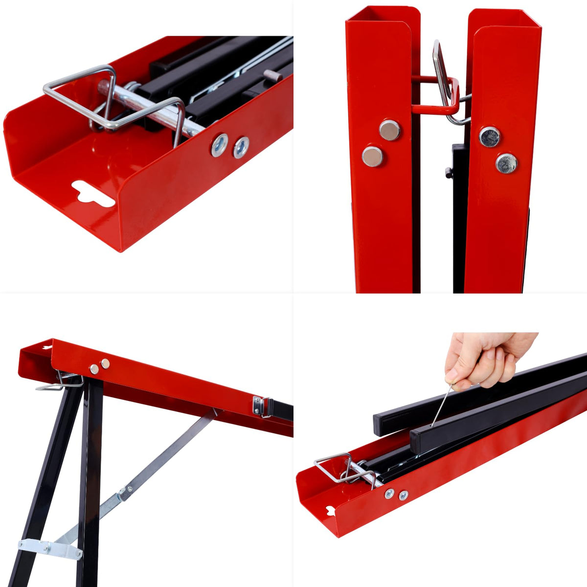 2 Pack Folding Heavy Duty Metal Sawhorse 550 Lb Capacity H657