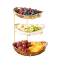 3 Tier Ceramic Fruit Bowl with Metal Stand G41310