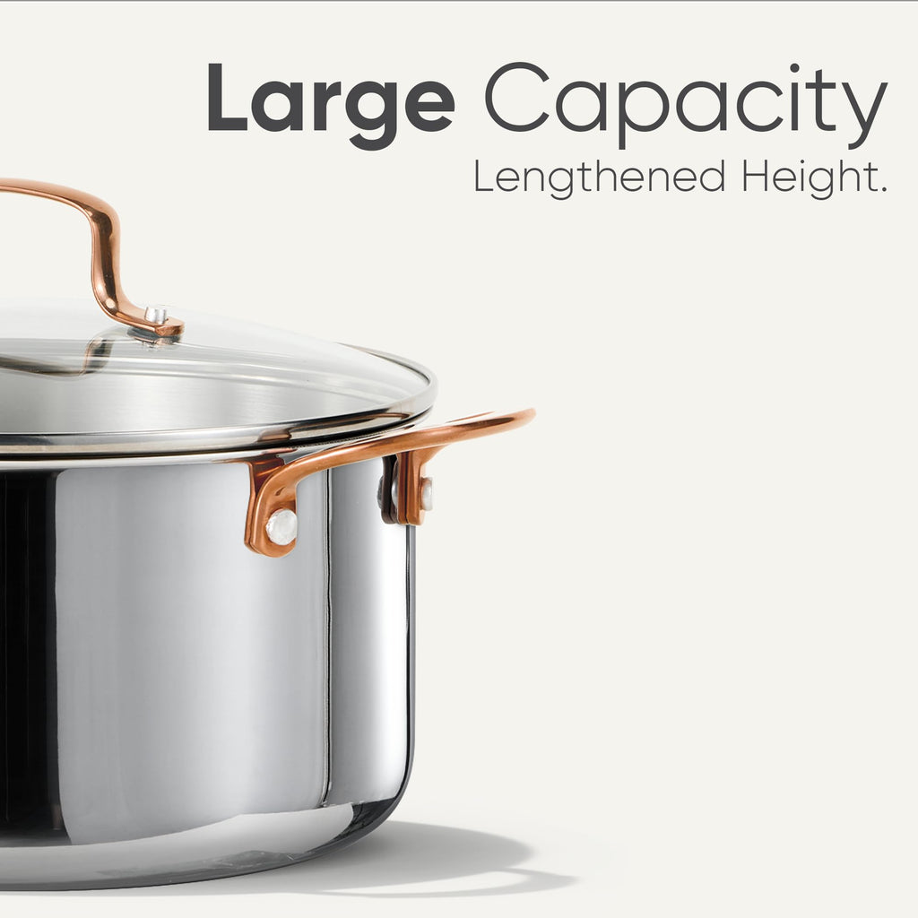 8 Qt Tri-Ply Stainless Steel Stockpot with Lid Z810553