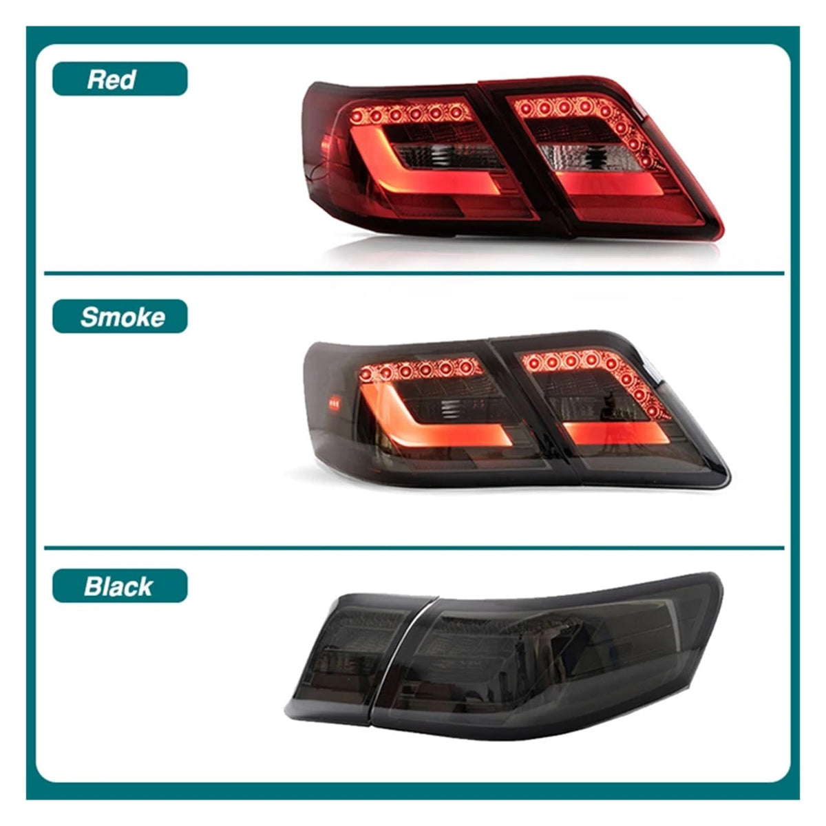 12V LED Tail Lights 2PCS Smoke N8209