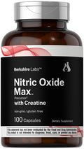 Nitric Oxide Supplement with Creatine Monohydrate 100 Capsules Y37228