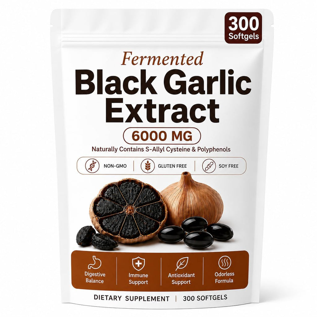 Black Garlic Extract Capsules 300 Softgels A34831