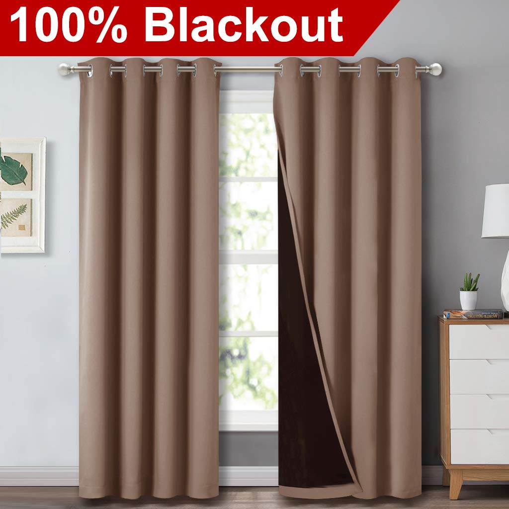 Cappuccino Blackout Curtains 52" x 84" 2 Panels B2575