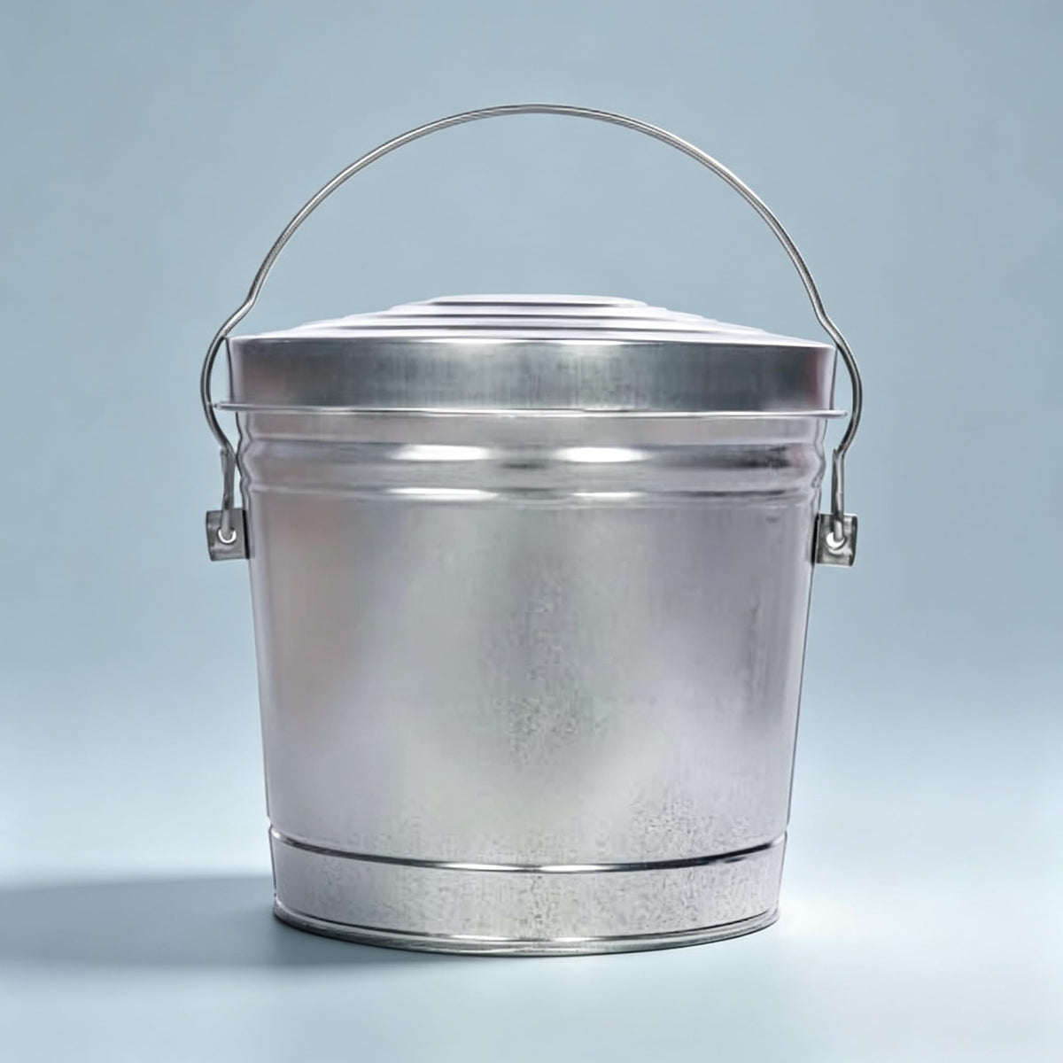 6 Gal Galvanized Metal Storage Can with Locking Lid V7004
