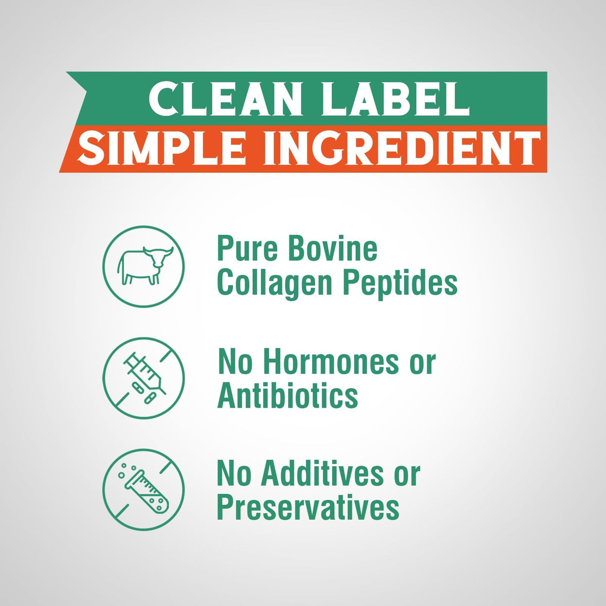 Bovine Collagen Peptides Powder, Hydrolyzed Type I & III, Unflavored, 16oz A66339