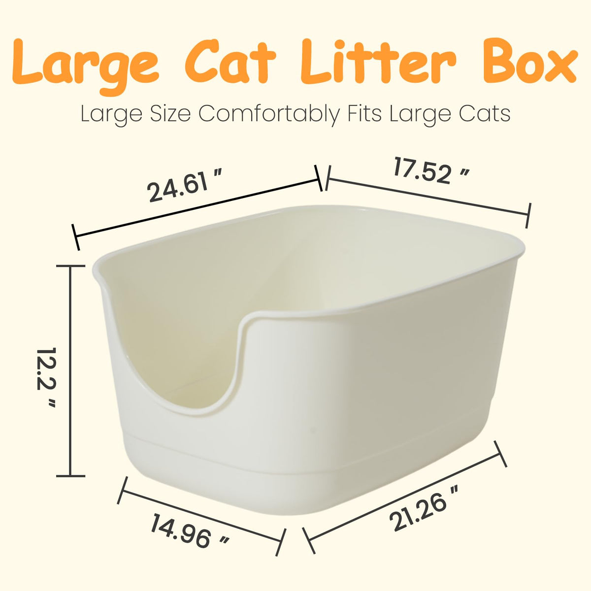 Extra Large High Sides Cat Litter Box J920362