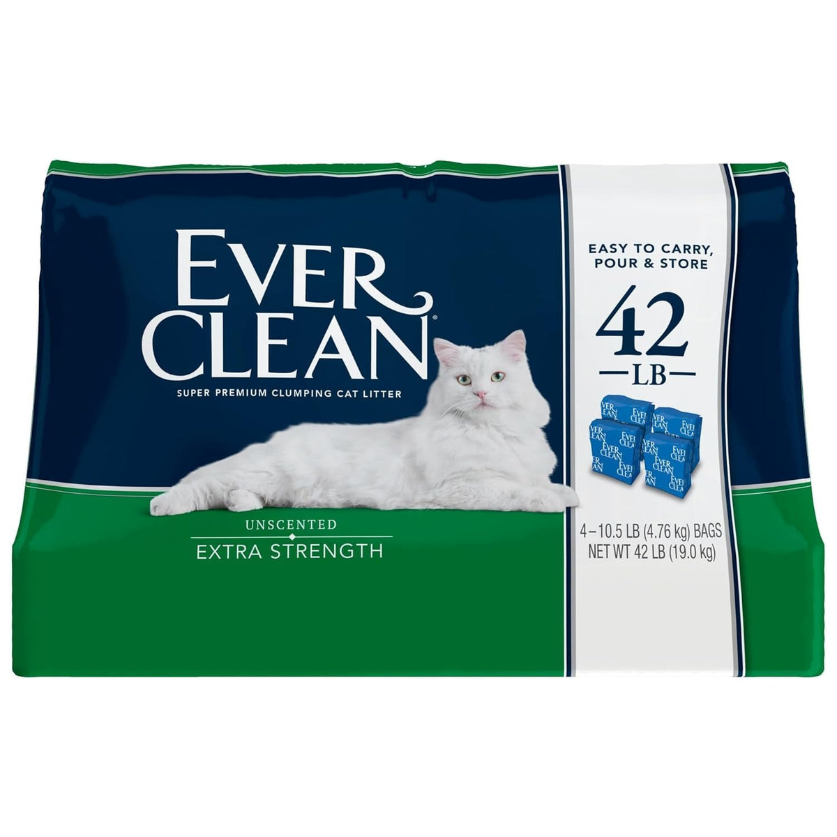 Extra Strength Clumping Unscented Cat Litter 42 lbs E80524