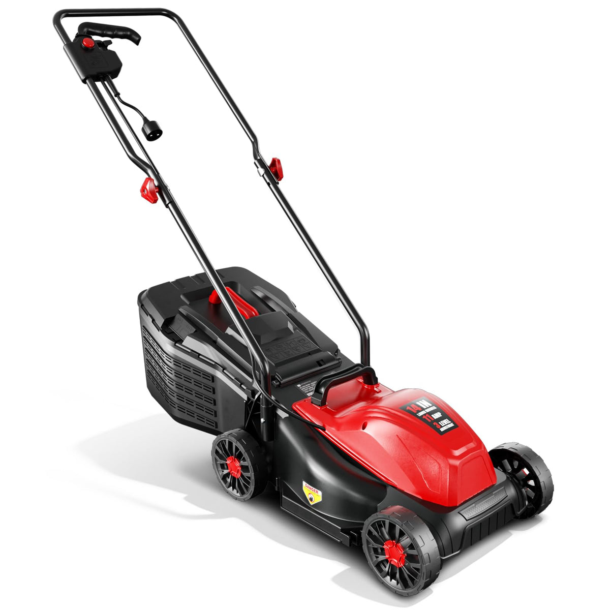 14" Corded Lawn Mower, 3-Height, 2-in-1 Mulch & Bag V533182