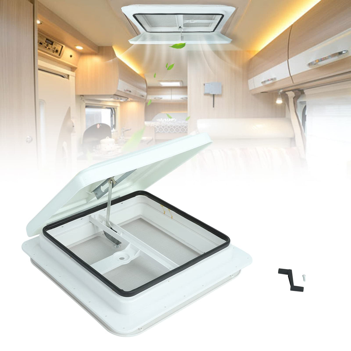 14" RV Roof Vent with White Lid O84234