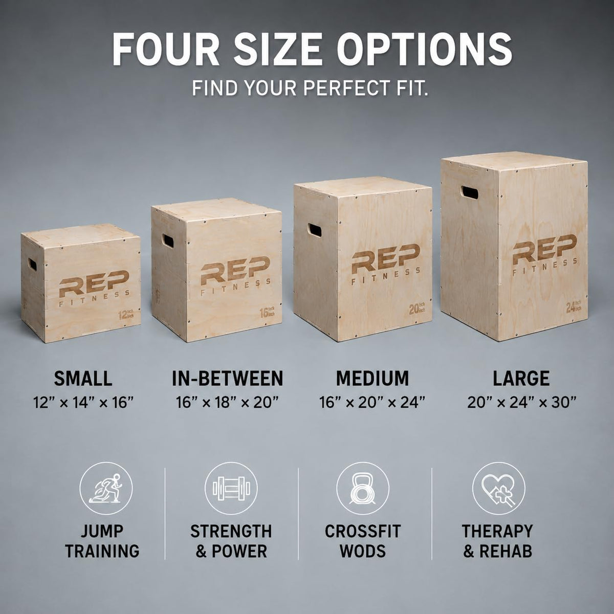 Wood Jump Box 12 to 30" Range of Wooden Step Platforms S43816