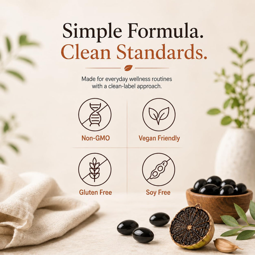 Black Garlic Extract Capsules 300 Softgels A34831