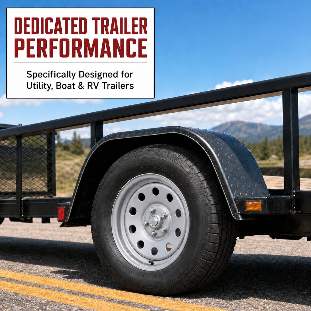 15 Inch 5 Lug Silver Trailer Wheel Q86295