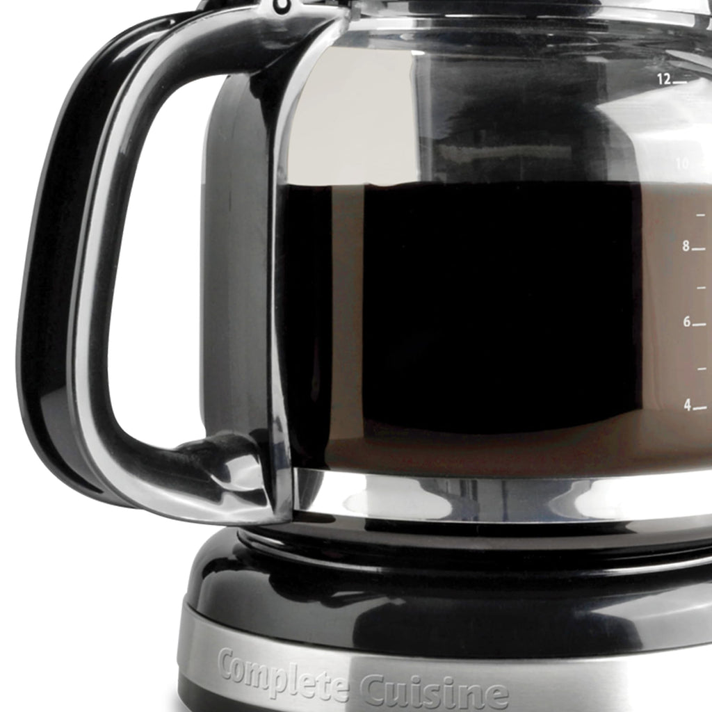 12-Cup Stainless-Steel Coffee Maker with Glass Carafe W555