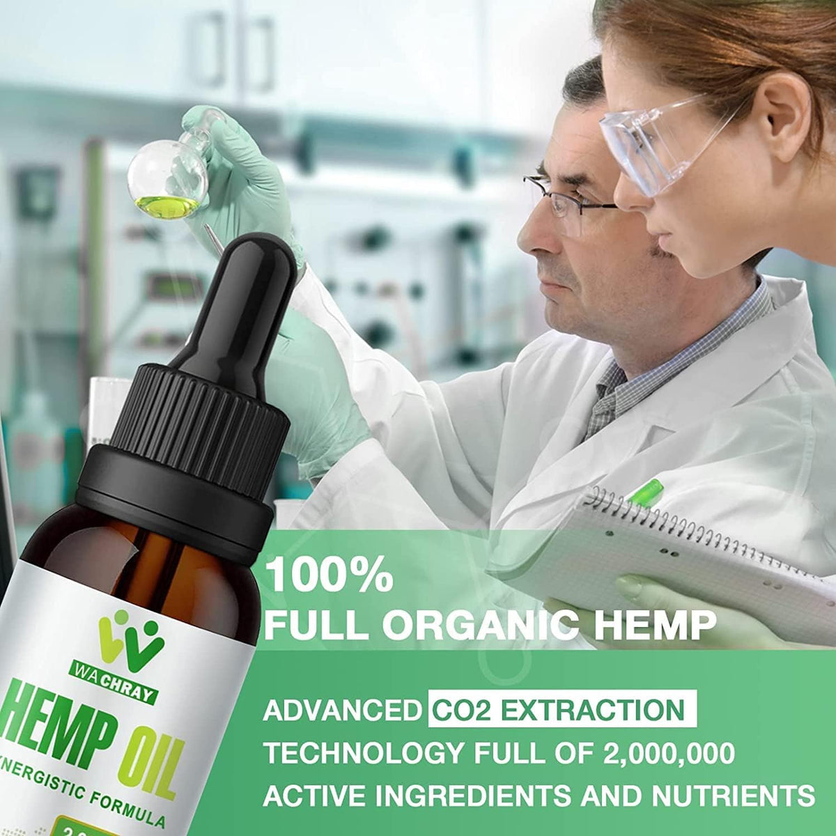 Hemp Oil Drops 3 Pack Vegan Non-GMO I167
