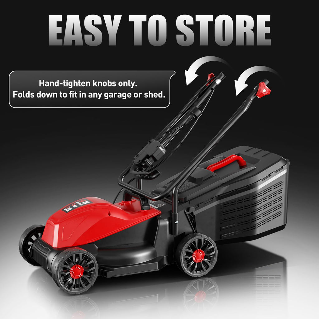 14" Corded Lawn Mower, 3-Height, 2-in-1 Mulch & Bag V533182