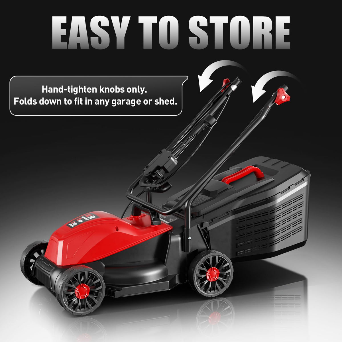 14" Corded Lawn Mower, 3-Height, 2-in-1 Mulch & Bag V533182