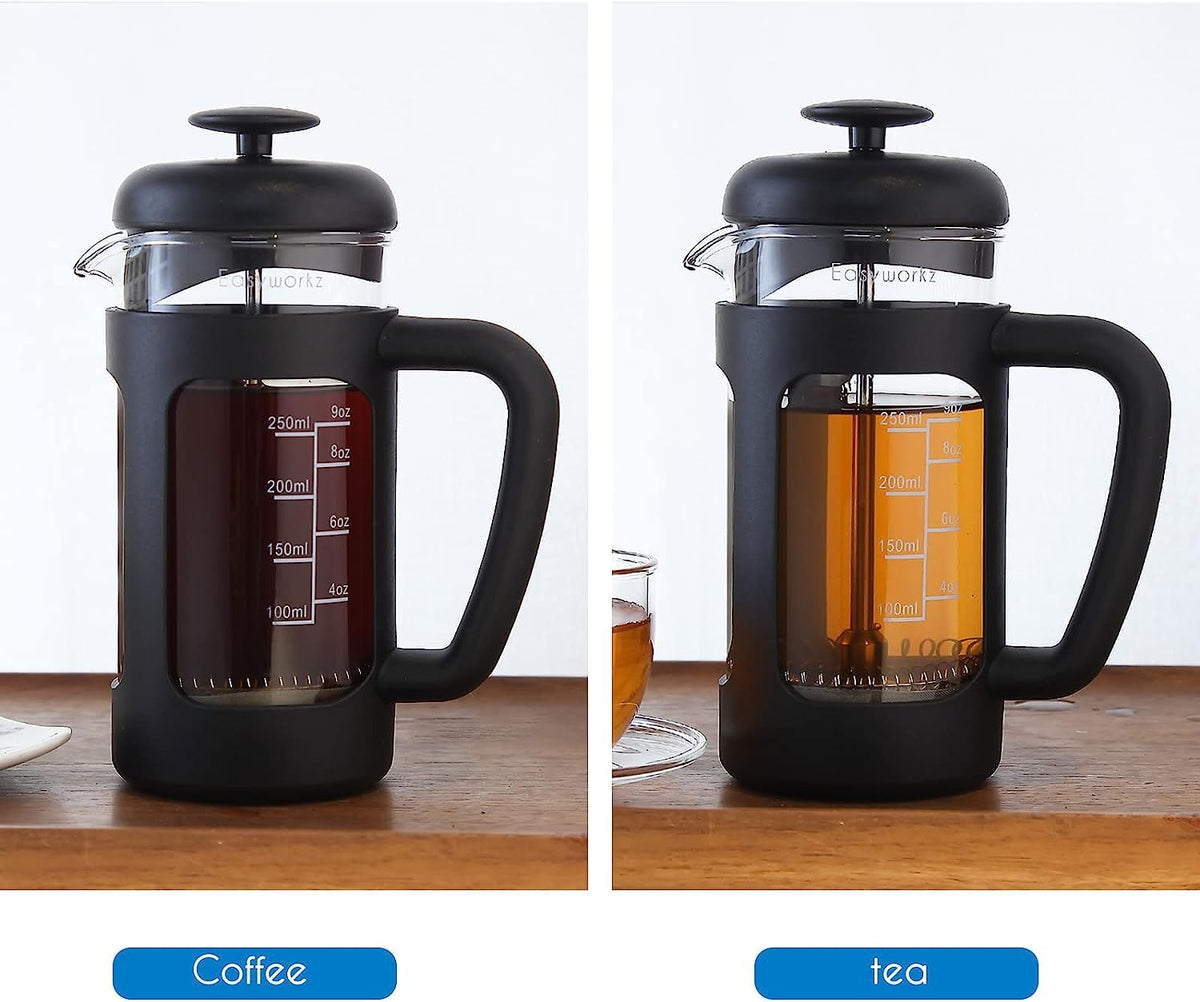 12 oz French Press Coffee Tea Maker with Measuring Spoon L24788