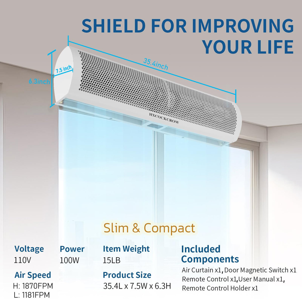 36 Inch Wall Mounted Commercial Air Curtain L632252