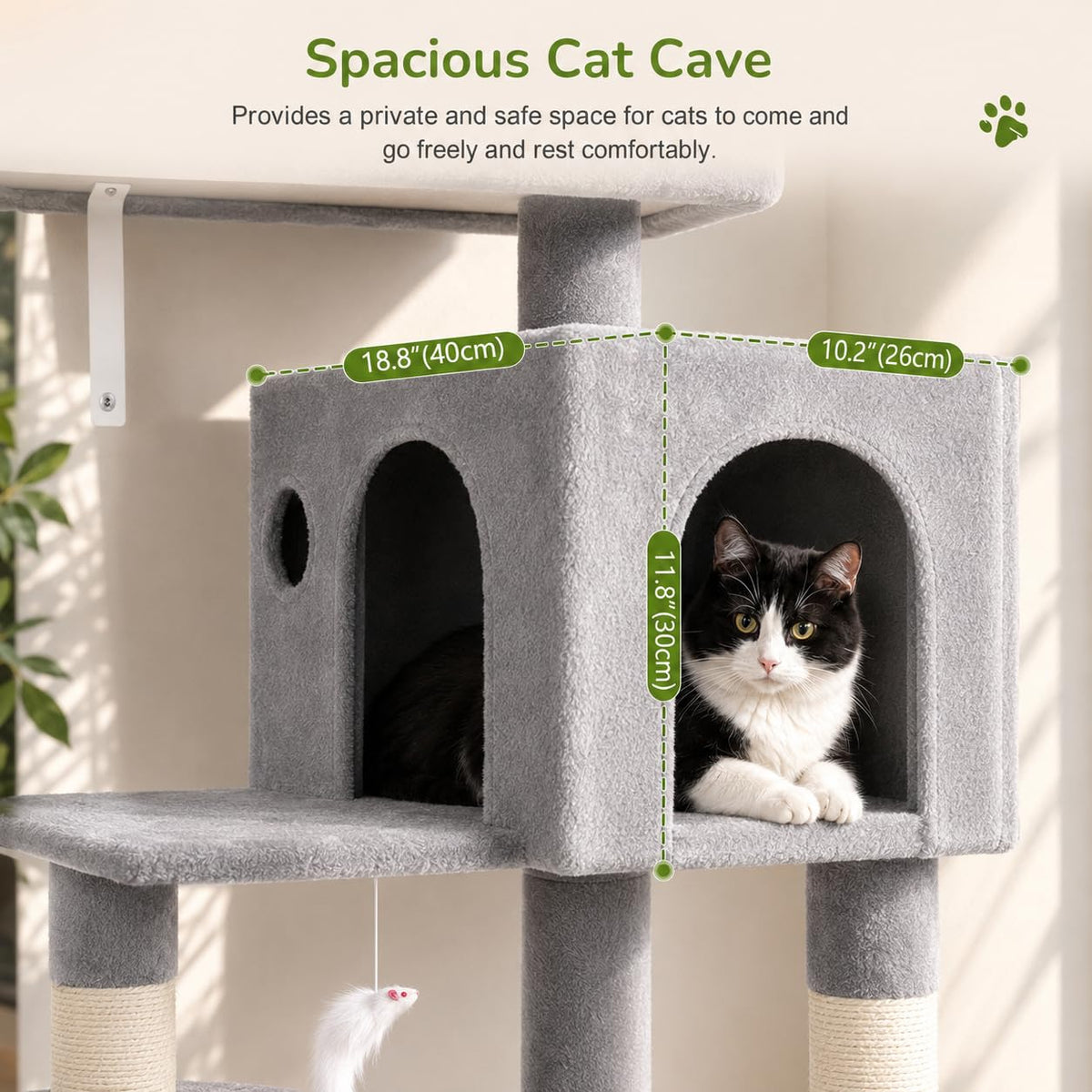 Cat Tree Tower with Scratching Post D287168