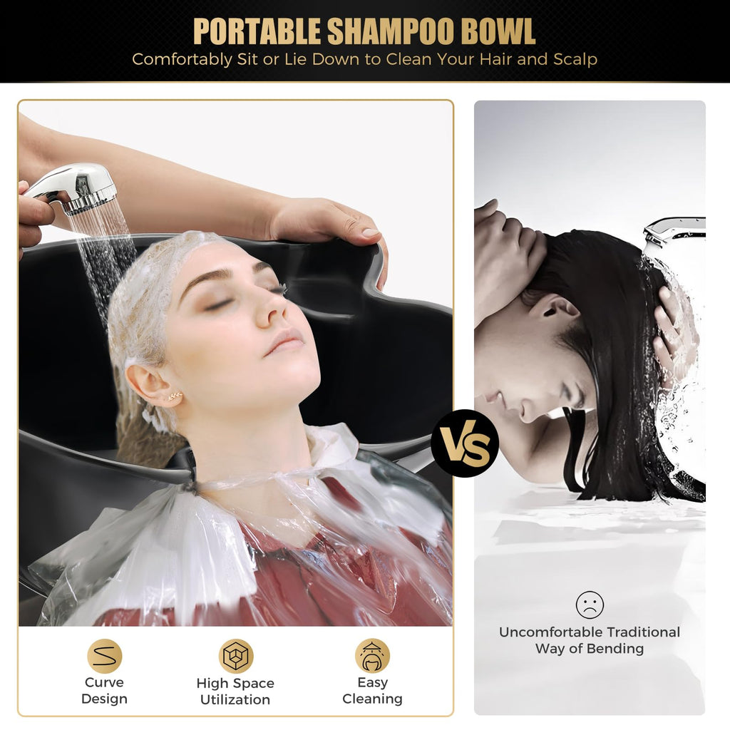 Portable Shampoo Bowl with Electric Pump D1580