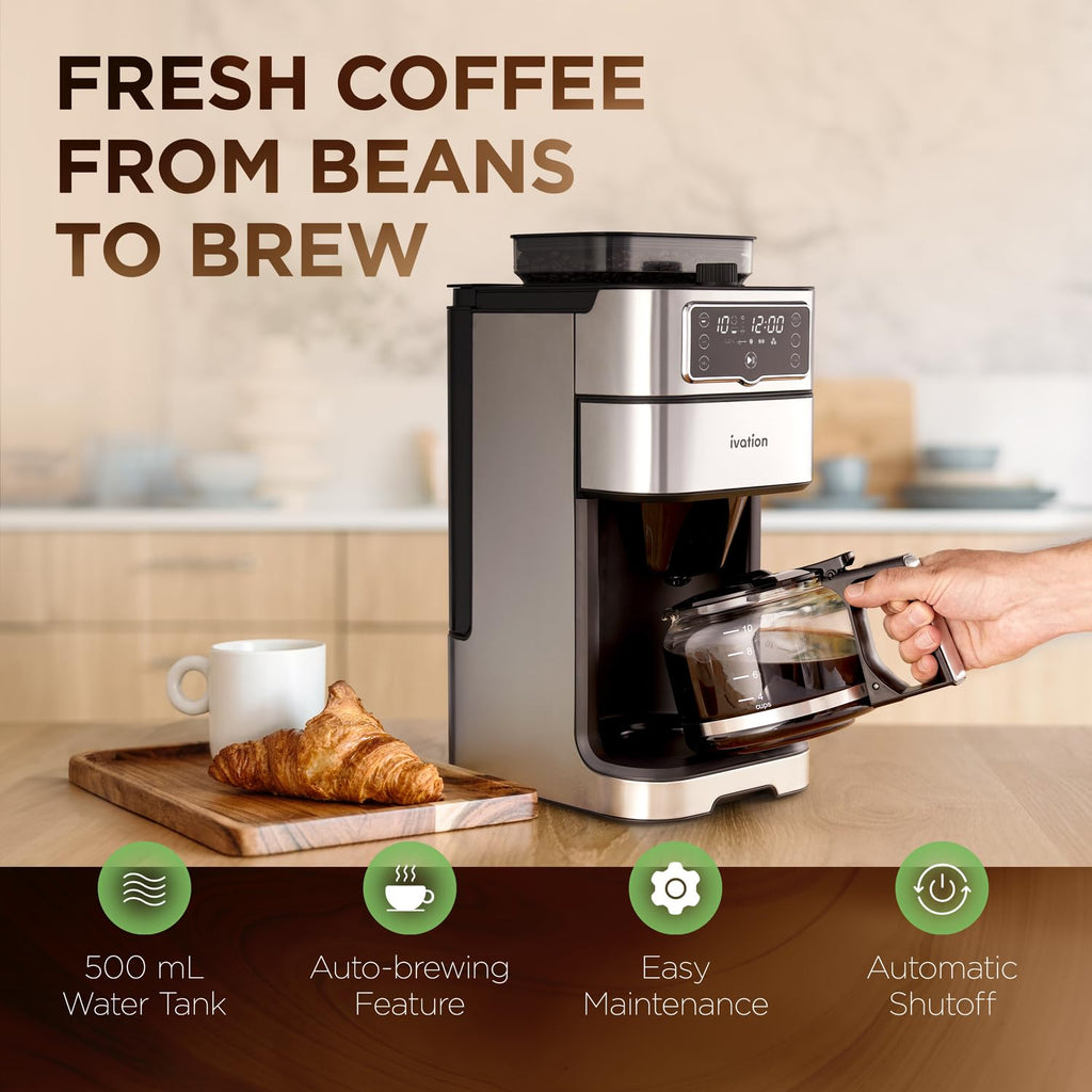 2-in-1 Drip Coffee Maker & Grinder C990048