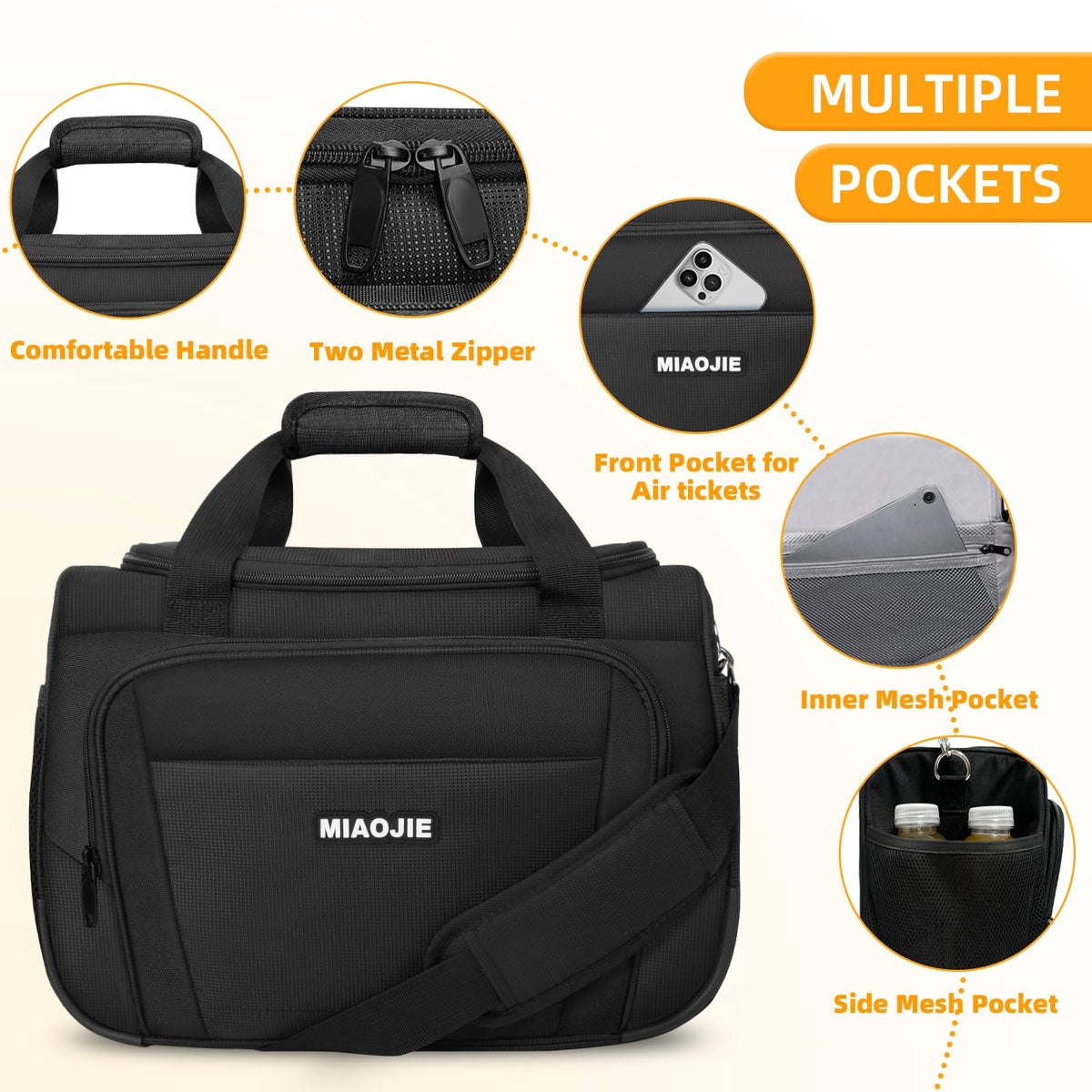 Lightweight Underseat Carry On Luggage Bag H49804