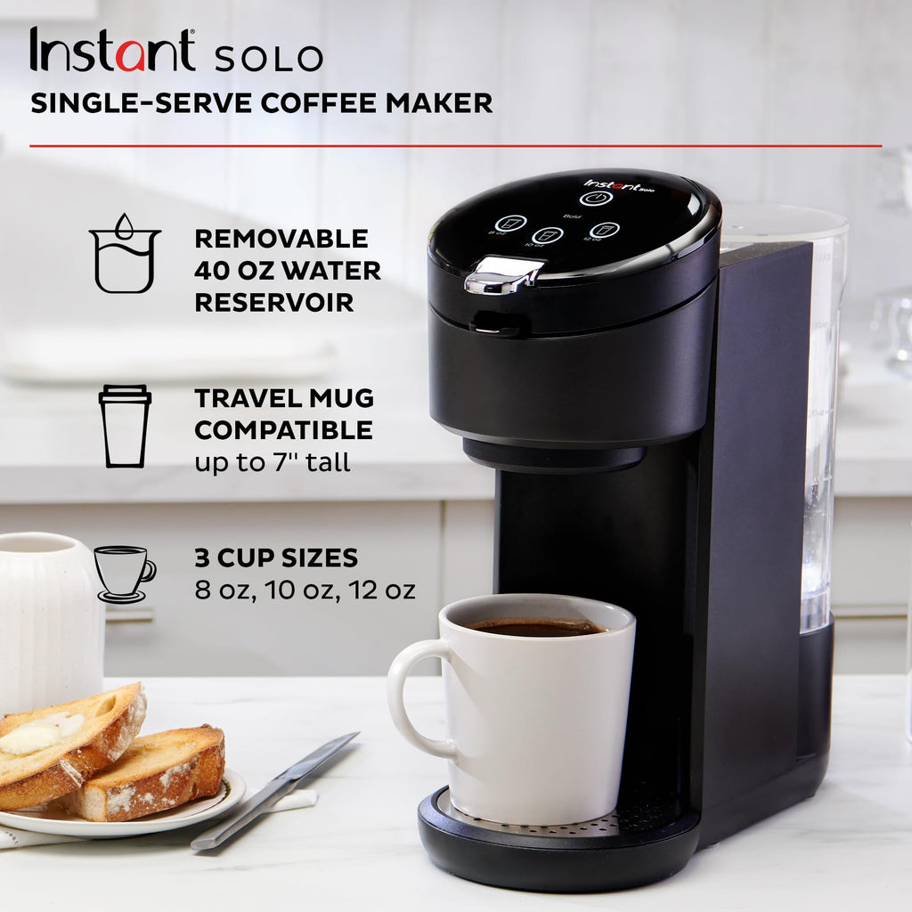 Single Serve K-Cup Pod Compatible Coffee Maker with 40oz Water Reservoir, Black E92471