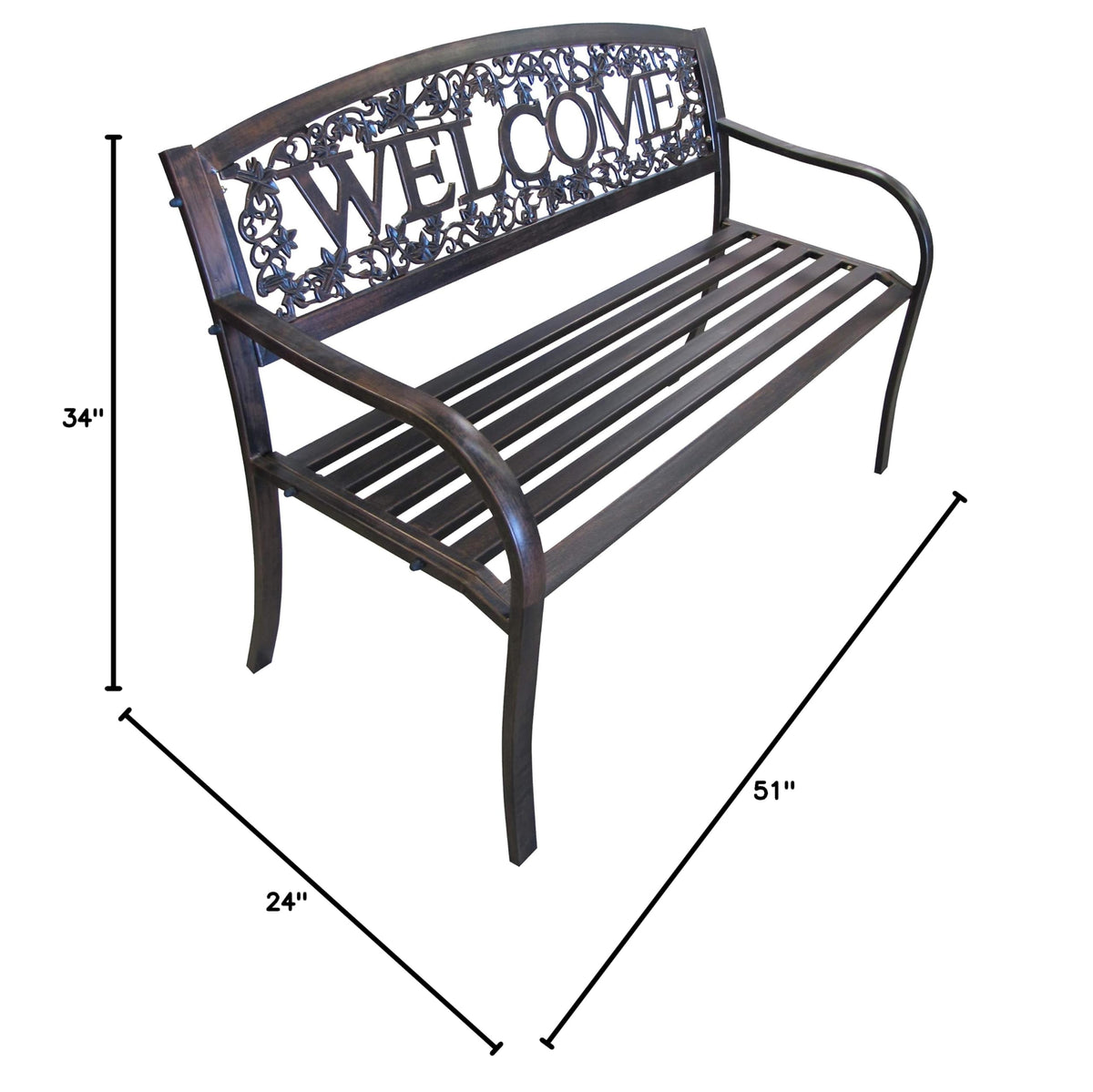 Metal Outdoor Bench U487
