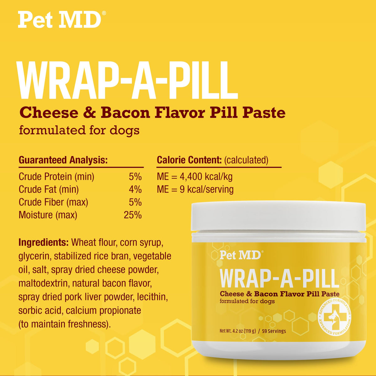 Peanut Butter, Cheese & Bacon Flavored Pill Paste for Dogs 4.2 oz T310543