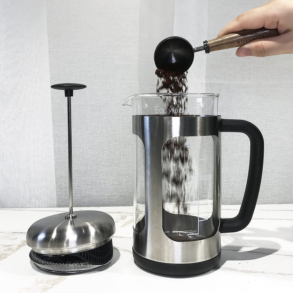 12 oz French Press Coffee Tea Maker with Measuring Spoon L24788