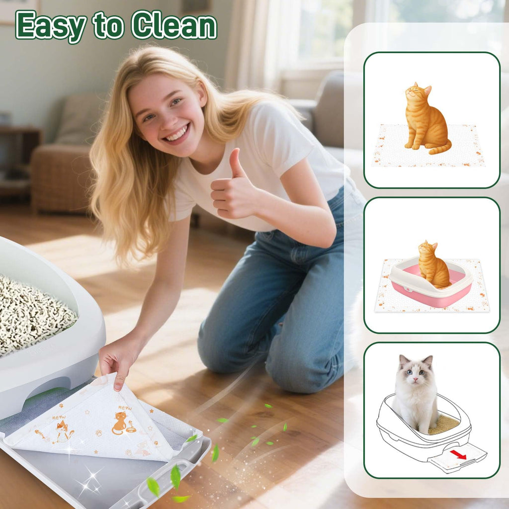 Super Absorbent Unscented Cat Litter Pads 70ct M53605
