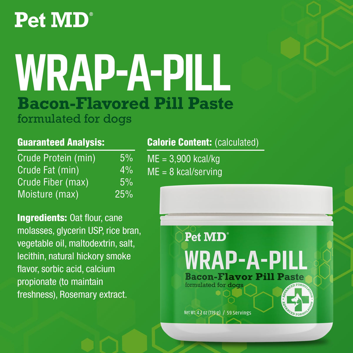 Peanut Butter, Cheese & Bacon Flavored Pill Paste for Dogs 4.2 oz T310543