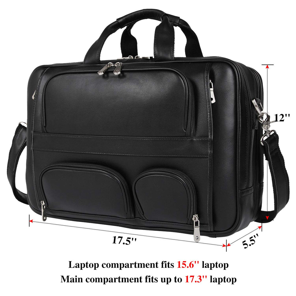 Cowhide Leather 17.3 Inch Messenger Bag Laptop Briefcase C887806