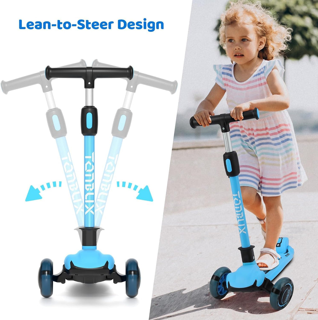 Light Up 3 Wheel Folding Kids Scooter with Adjustable Height Z66745